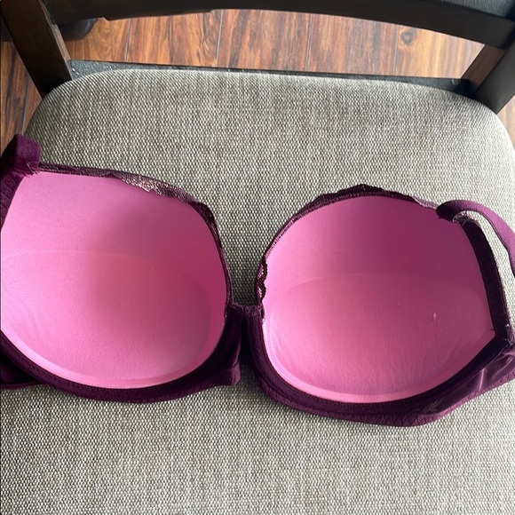 Elegant Lace Underwire Bra - Purple - Picture 3 of 6